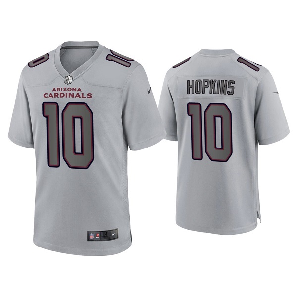 Men's Arizona Cardinals #10 DeAndre Hopkins Gray Atmosphere Fashion Stitched Game Jersey